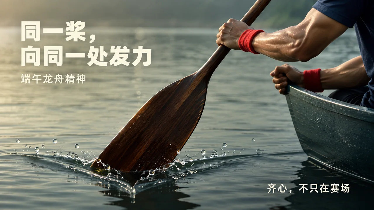 破浪入水那一刻的端午龙舟力量