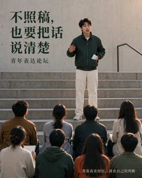 弃稿发声的决定性瞬间:青年表达海报