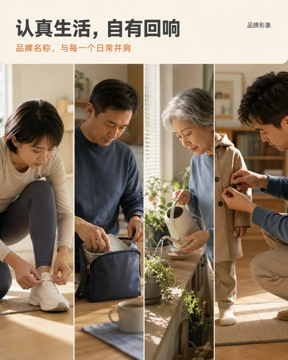 晨光映照下的四格平凡生活纪实