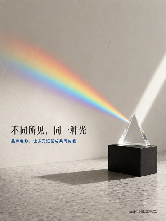 现代主义棱镜折射光谱品牌视觉大片