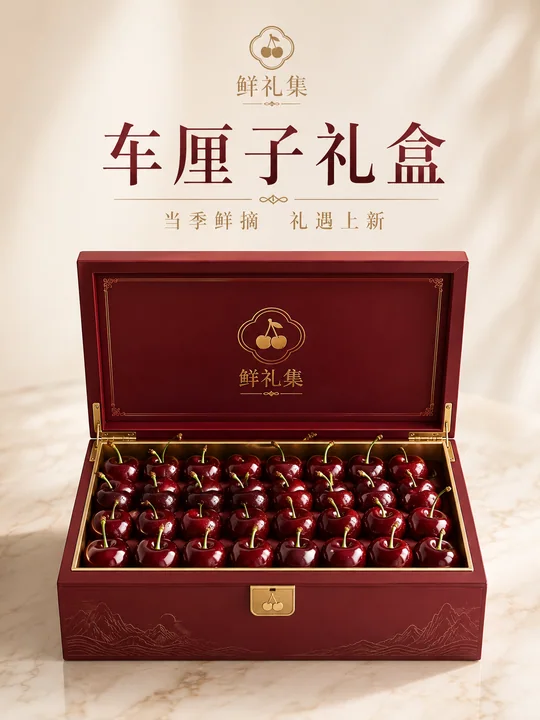 奢华车厘子礼盒高端节令果礼视觉