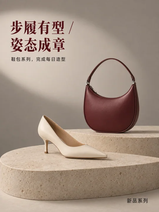 步履有型姿态成章:都市女性鞋包系列海报