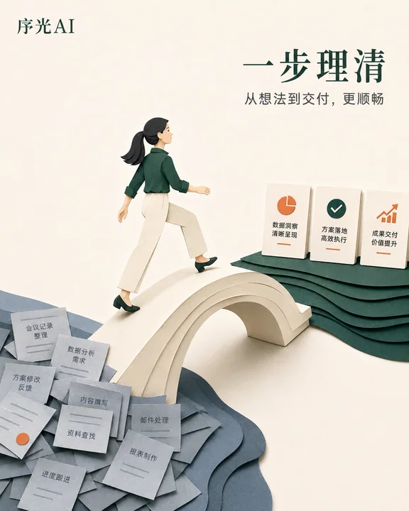 序光AI高端纸艺插画:一步理清职场乱象