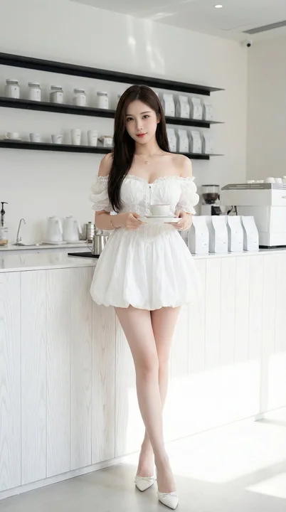 jeune femme asiatique avec une frange aérienne légère