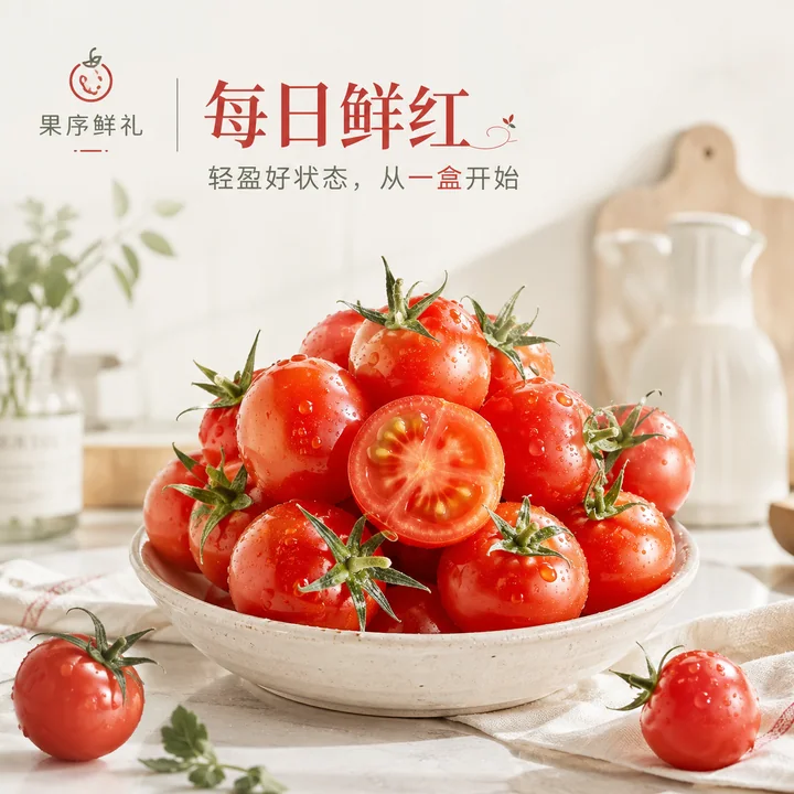 极致透亮圣女果：轻盈高质感品牌KV