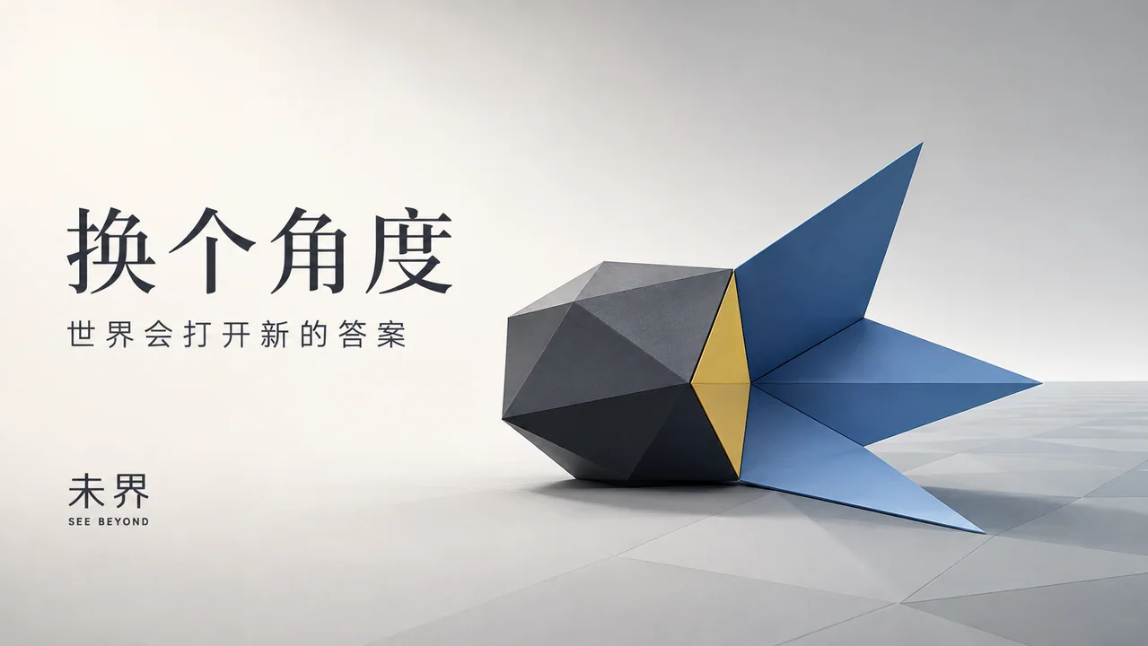 视角折叠:未界品牌高端几何极简插画