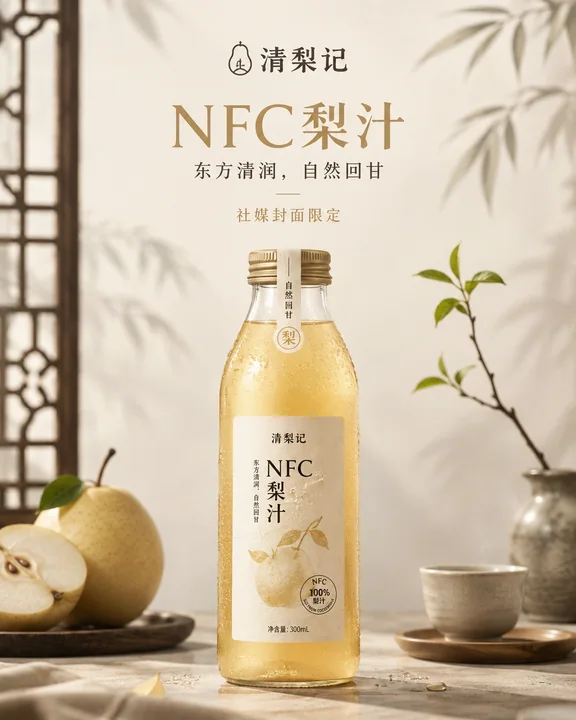 东方清润美学NFC梨汁品牌视觉大片
