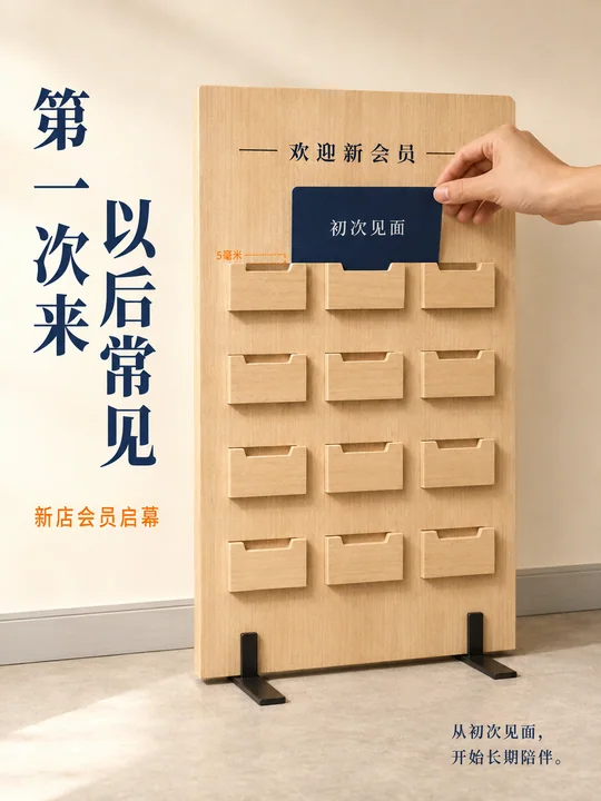 极简美学开业会员招募海报