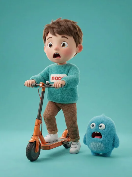 L'Enfant Mignon et le Monstre Bleu: Une Histoire Terrifiante