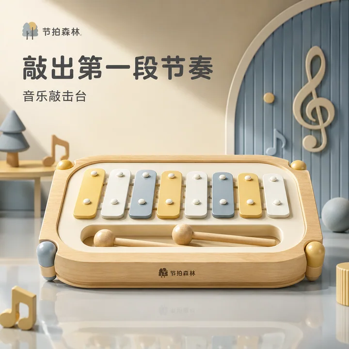 启蒙律动儿童音乐敲击台品牌主视觉