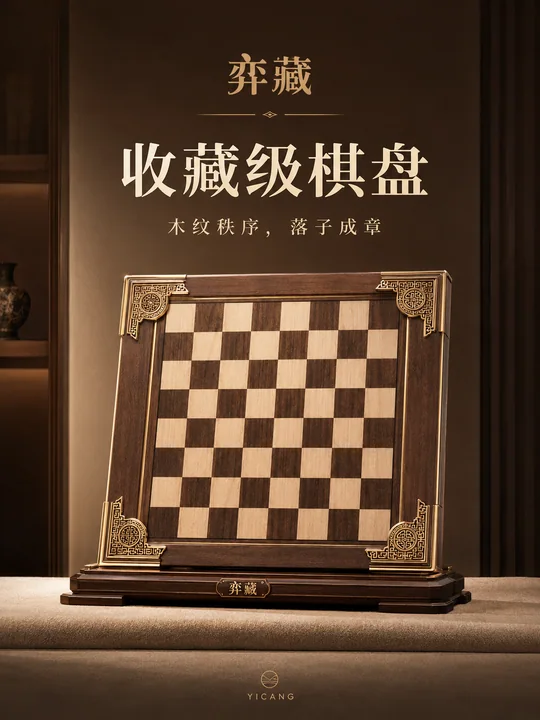 典藏级棋盘新品发布品牌视觉海报