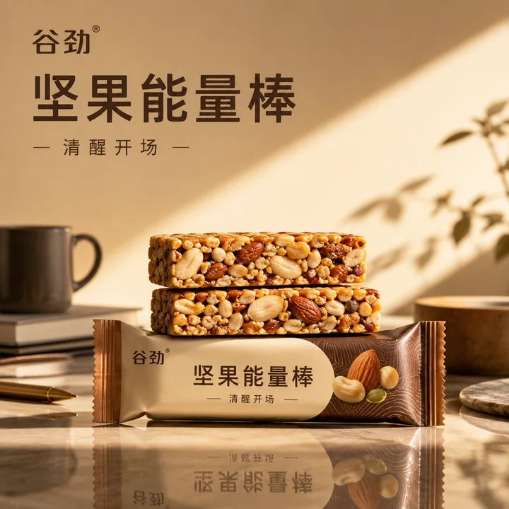 晨光坚果能量棒品牌社媒宫格方图