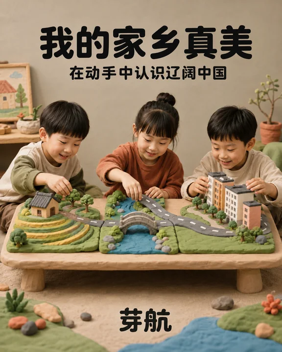 黏土定格奇境:芽航国庆创意拼搭插画