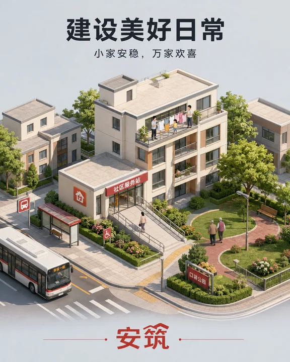 安筑国庆插画：等距视角下的美好日常