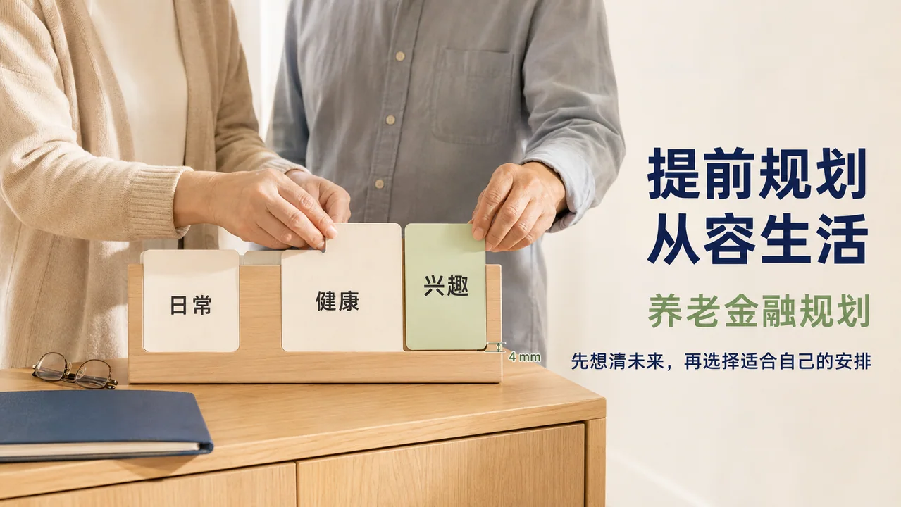 岁月不言生活有方：温情养老规划海报