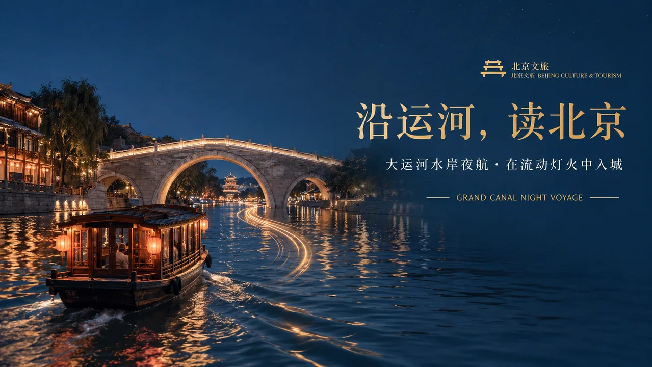 盛世运河流光溢彩北京文旅品牌海报