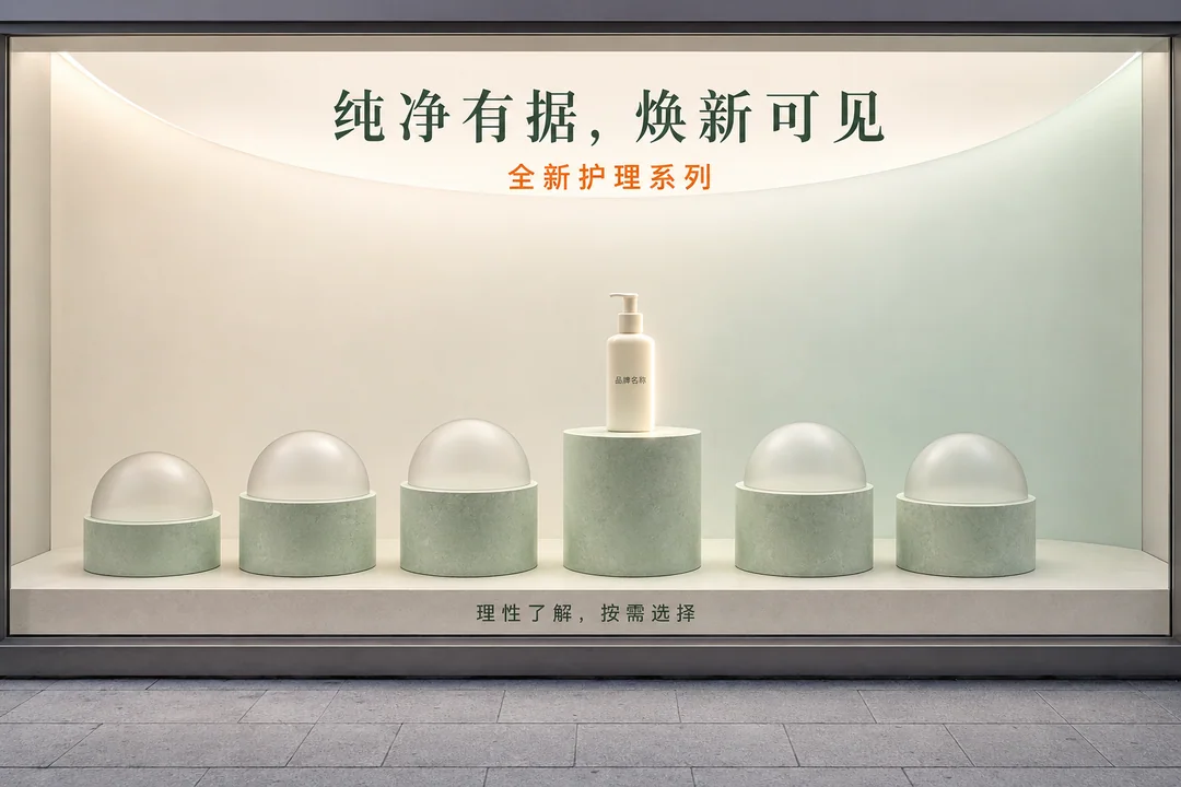 晨露实验台:纯净秩序下的极简美妆橱窗