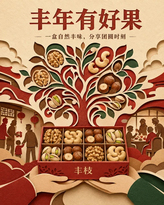 丰枝现代剪纸风：剪下一年丰盛送最惦念的人