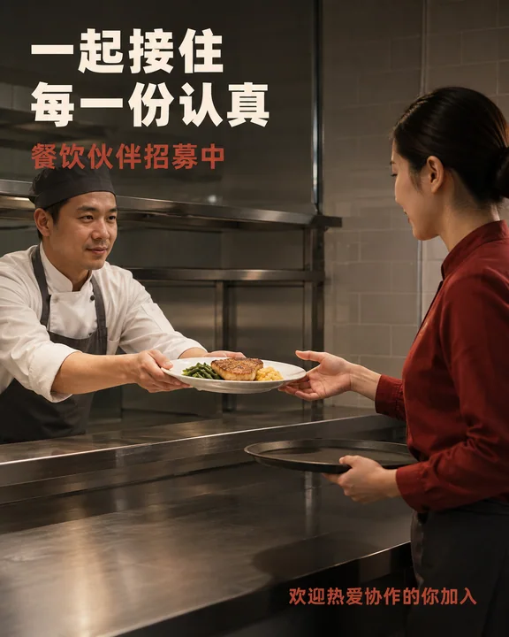 匠心协作时刻餐饮品牌人才招募海报
