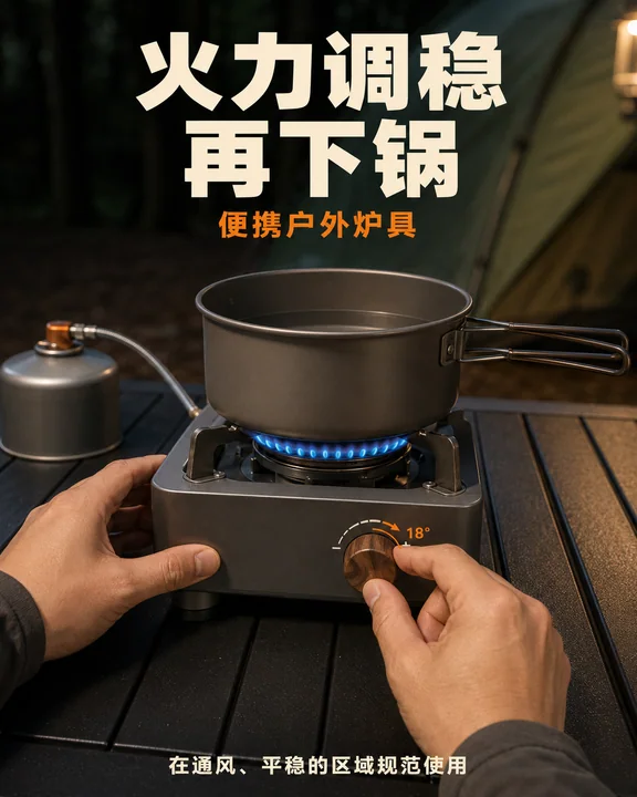户外营地安全烹饪规范海报