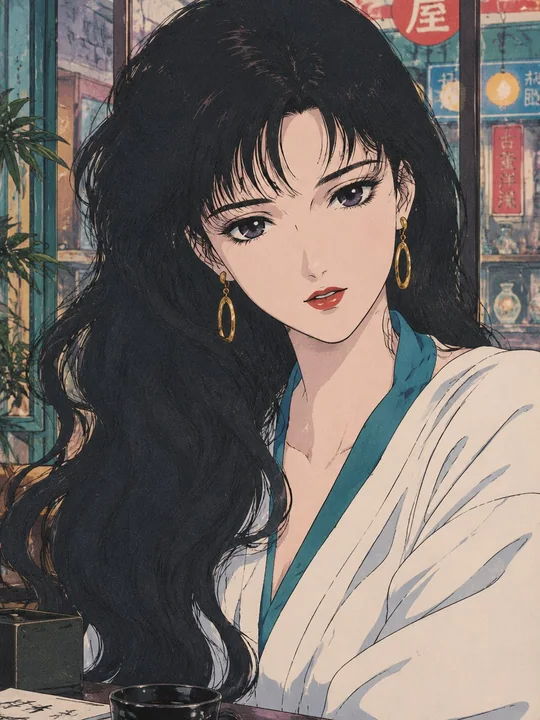 复古八九十年代少女漫画赛璐璐插画