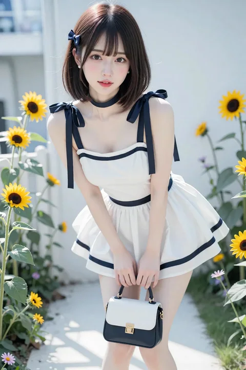 成年女性清新航海风夏日装扮