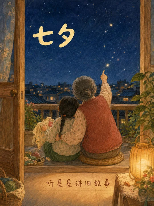 仲夏七夕夜:祖孙共话繁星与指尖的记忆