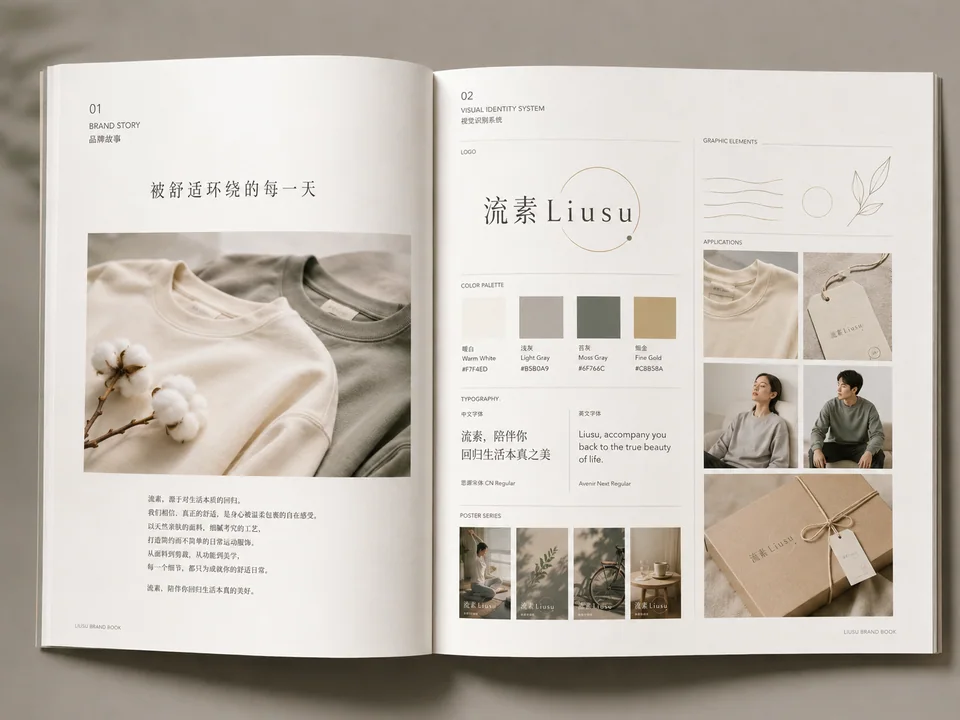 流素极简品牌全案画册视觉呈现设计