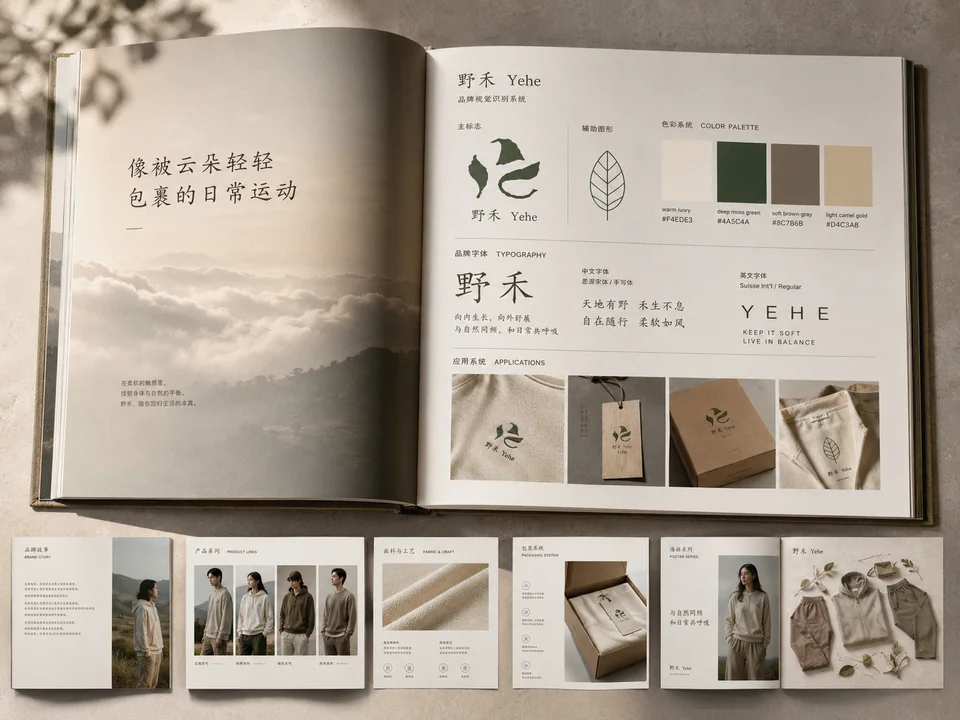 野禾品牌全案画册:自然治愈系极简美学
