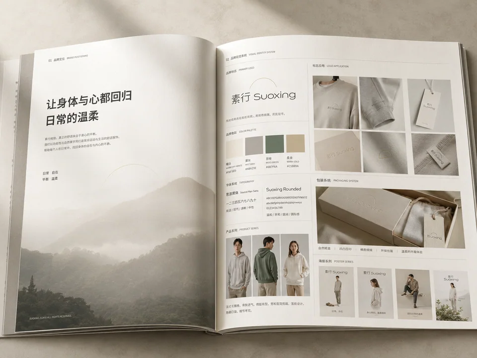 素行品牌全案高端极简画册设计展示