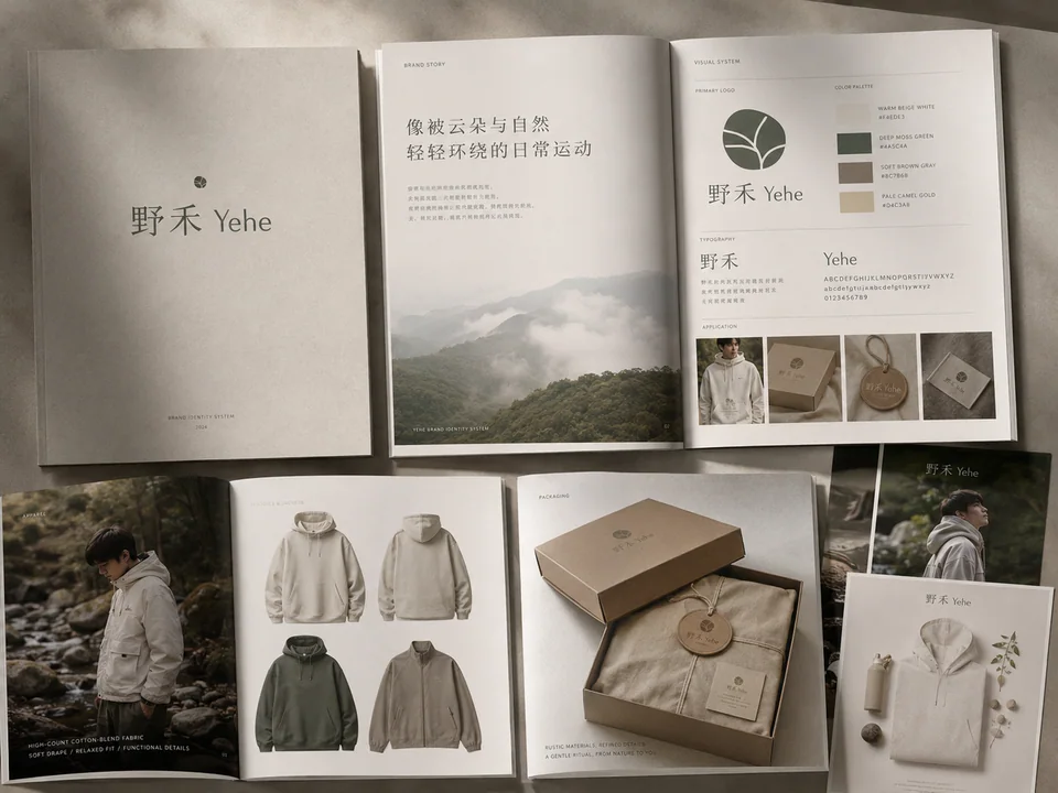 野禾品牌全案画册:自然治愈系运动美学