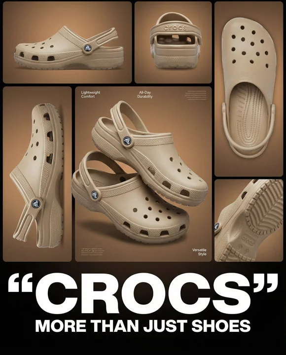 Poster multi-angle Crocs en beige