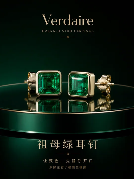 翡冷翠之眼:Verdaire 祖母绿耳钉海报