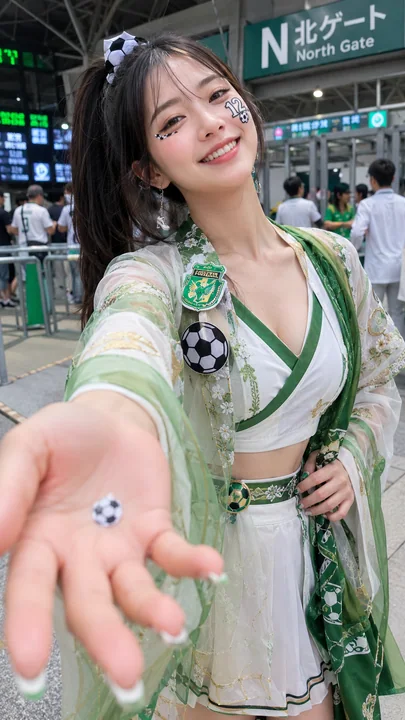 古风足球少女邀你进场:世界杯临场感瞬间