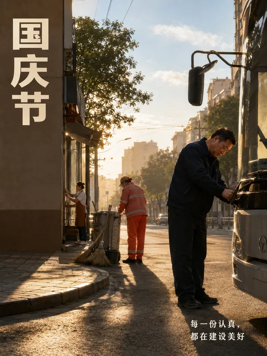 晨曦中的城市脊梁：平凡劳动者纪实海报