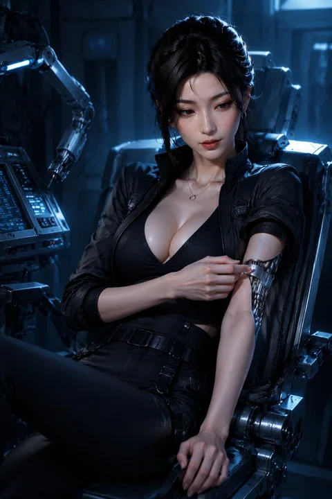 高楼滑绳速降义体特工写真