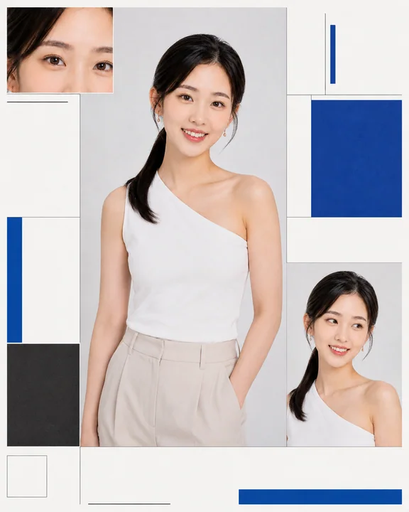 瑞士网格美学下的三合一人像排版海报