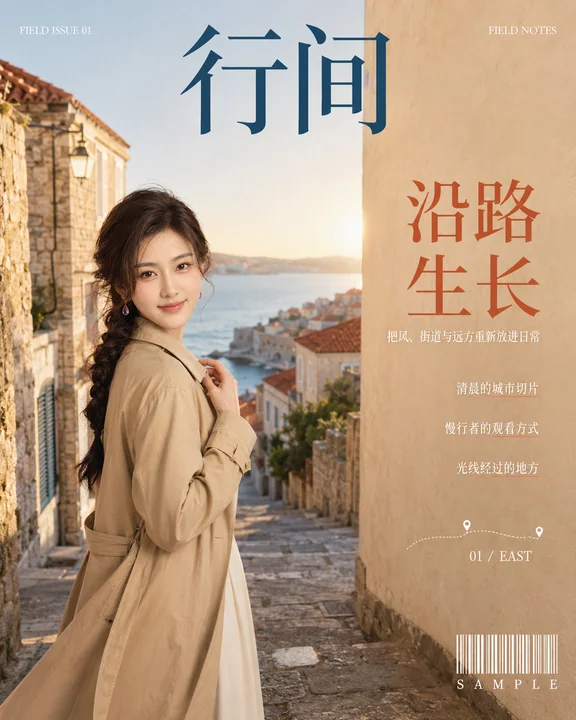 晨光海边旧城慢行杂志封面