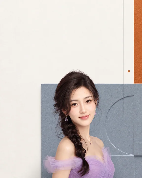 当代艺术馆风格侧颜肖像策展海报