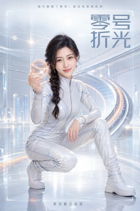 零号折光:近未来科幻身份复刻海报