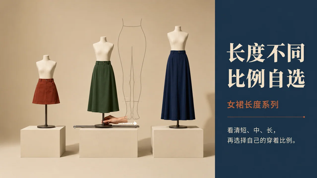 裙装比例实验室:三维零售海报设计