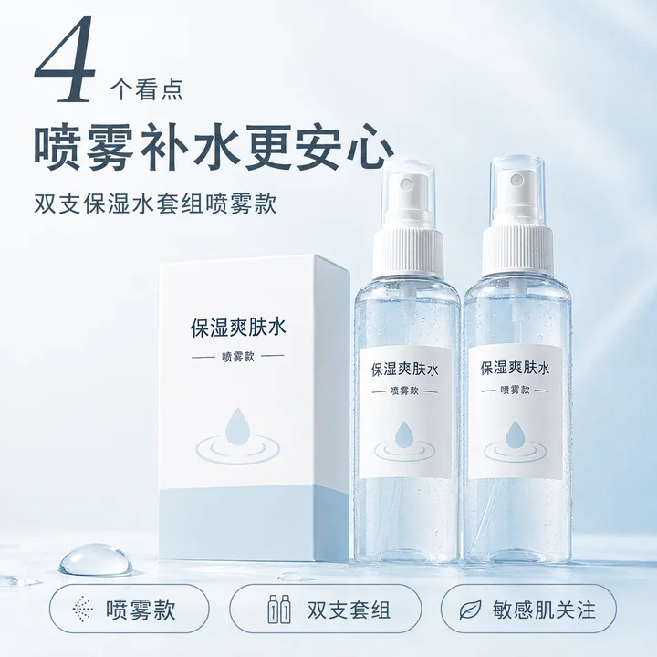 夏日敏感肌专用双支补水喷雾套装