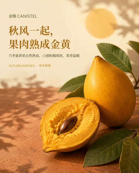 秋风金糯蛋黄果秋冬时令品牌视觉图