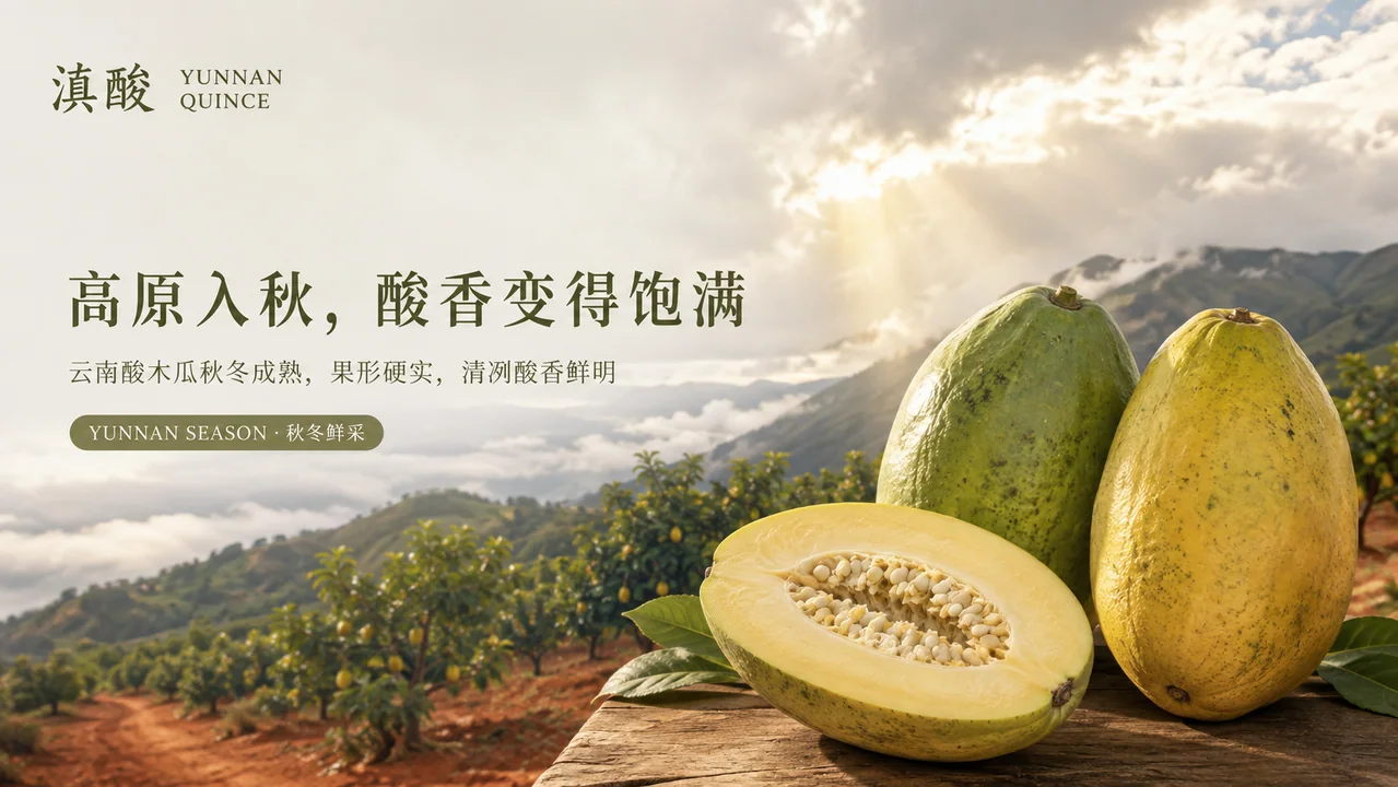 高原入秋酸香饱满,云南酸木瓜品牌视觉大片