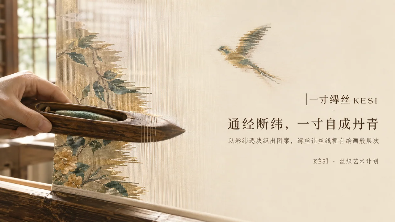 缂丝非遗官网KV：通经断纬之美