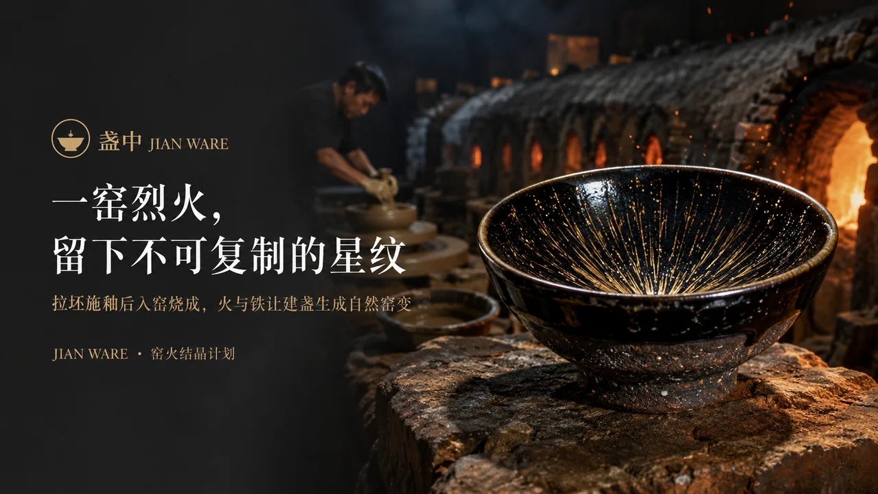 曜变之美:建盏非遗技艺品牌官网首屏海报