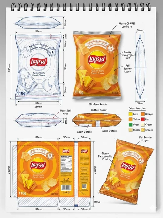 Image de rendu de packaging professionnel