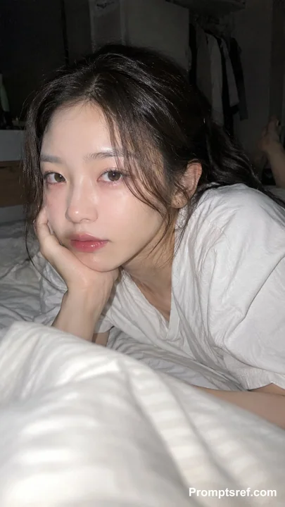韩国女友视角CCD直闪夜间卧室人像