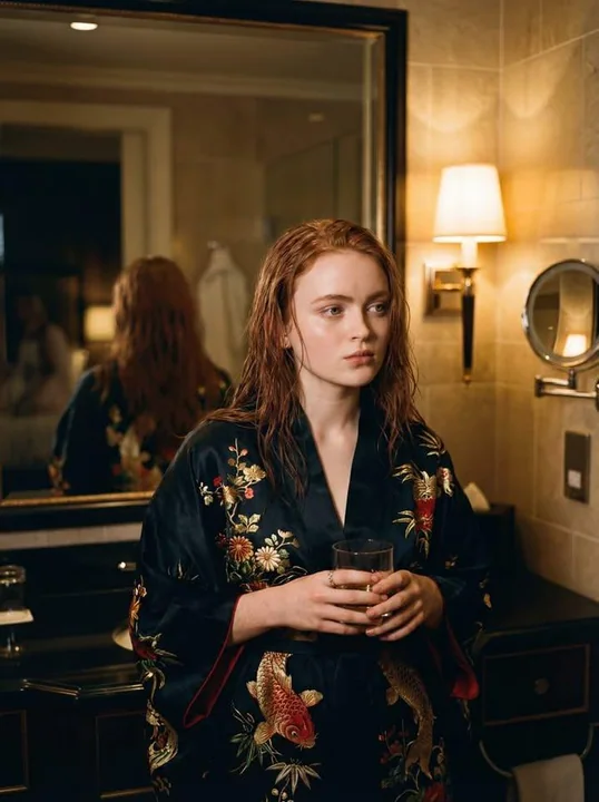 Portrait en faible lumière d'une salle de bain luxueuse