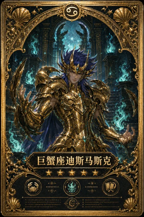 黄金圣斗士巨蟹座迪斯马斯克典藏卡牌